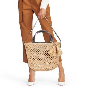 Stella McCartney Raffia Straw Tote w/ Tassel
